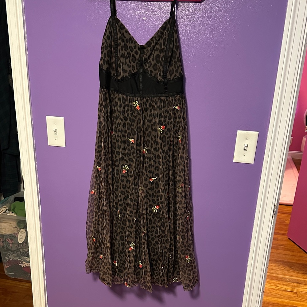 Torrid Betsey Johnson leopard print rose Dress